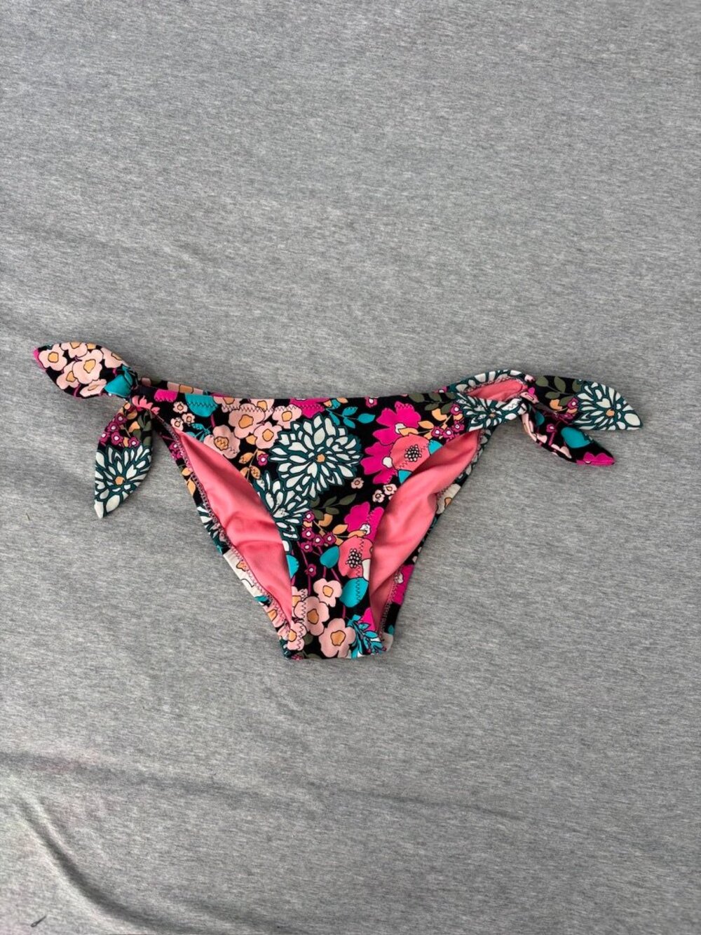 Sundazed Floral Bikini Bottom Womens Size XS Ruched Scrunch Cheeky Side Tie Swi